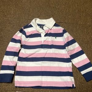 Ralph Lauren polo long sleeve button shirt pink and blue 4t
